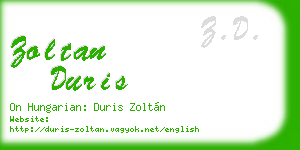 zoltan duris business card